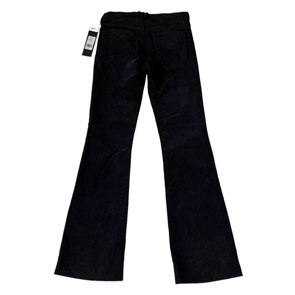 Veronica Beard "Beverly" Skinny Flare High Rise Black Velvet Pants - Picture 2 of 4